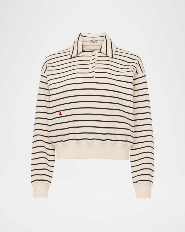 Stripe Polo Sweatshirt